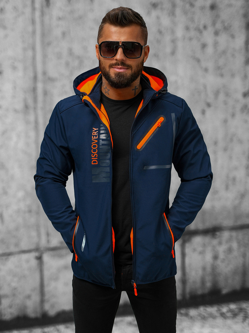 Pánska Softshell Bunda Námornícka Modrá OZONEE JS/HH023/4Z