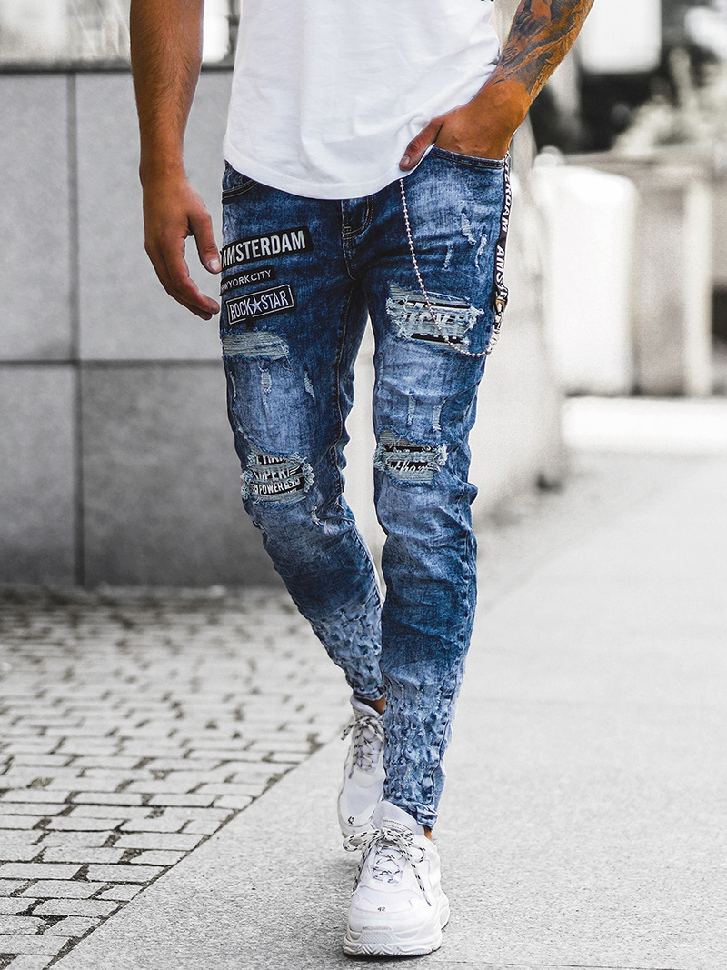 Pánske Rifle Modré OZONEE O/E7752B