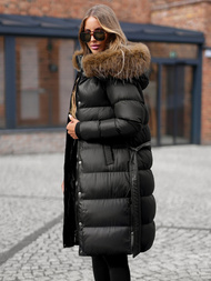 Dámska bunda čierna OZONEE JS/5M3298/392Z