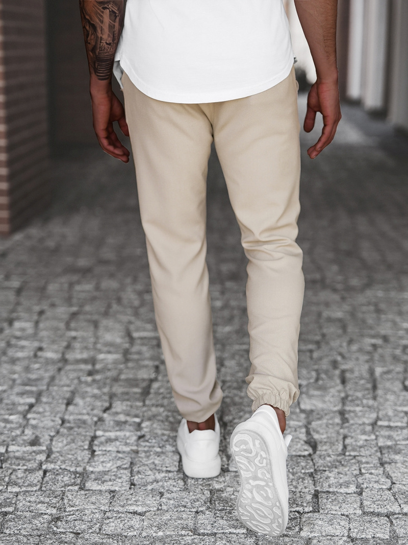 Pánske chino nohavice béžové OZONEE DJ/5539Z