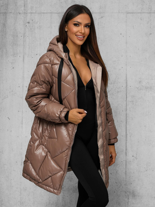 Dámska bunda camelová OZONEE JS/5M3189/84Z
