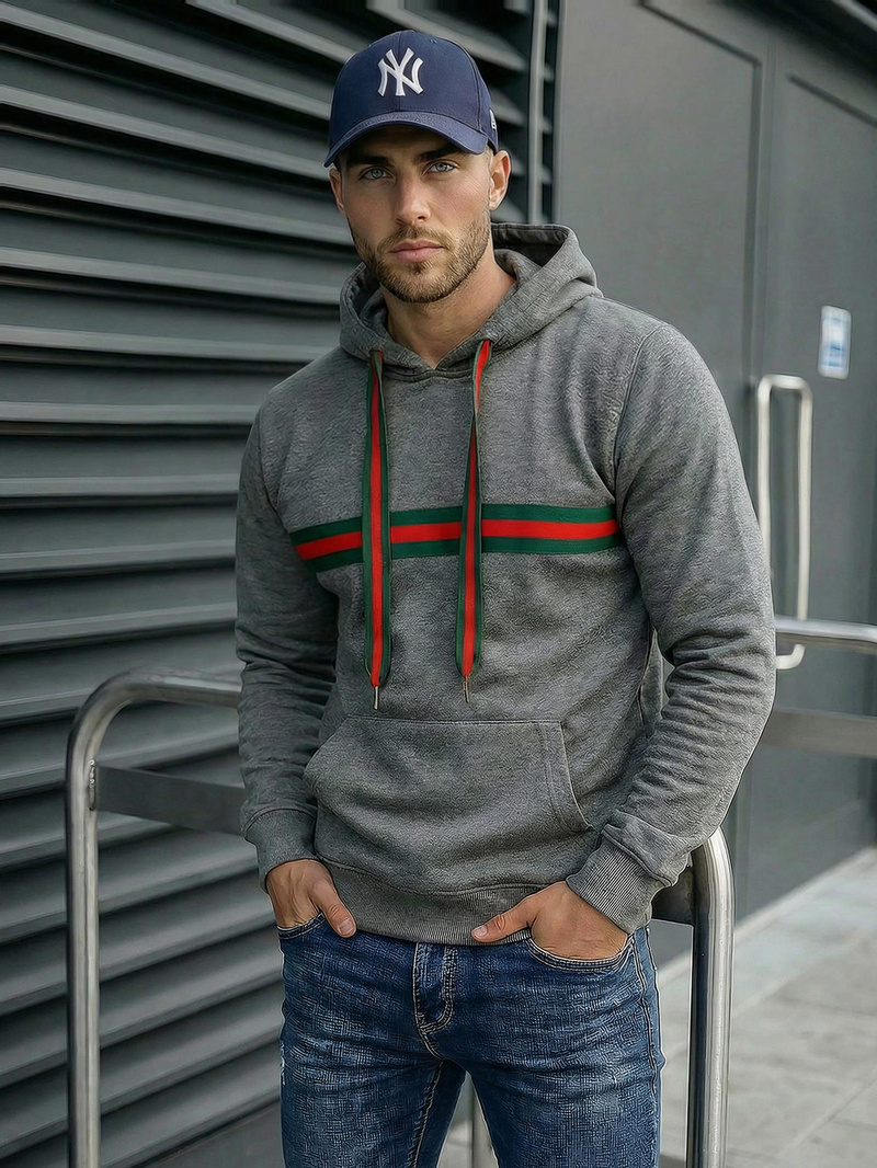 Pánska Mikina Grafitová OZONEE JS/8B1735/5Z