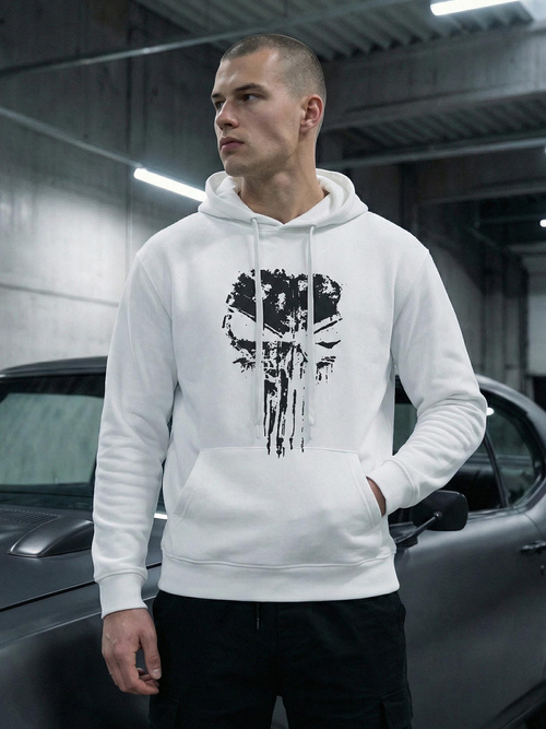 Pánska Mikina Biela OZONEE JS/65B3907/1Z