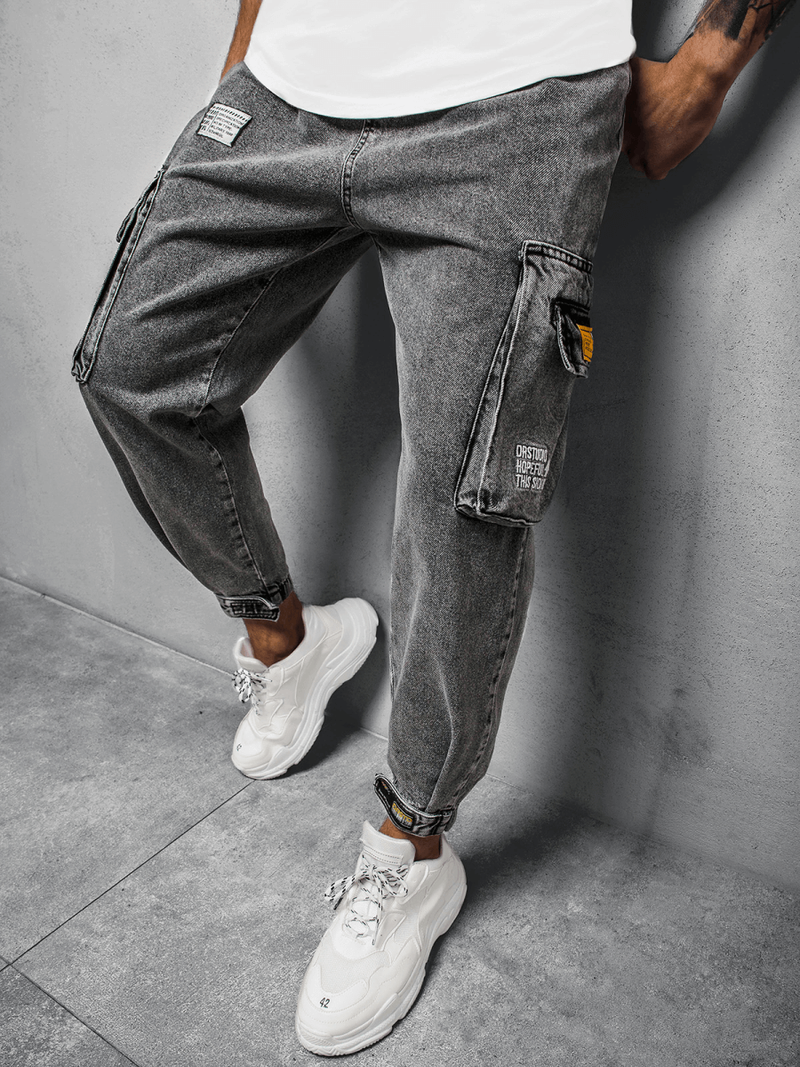 Pánske jogger nohavice Sivé OZONEE O/K153/17