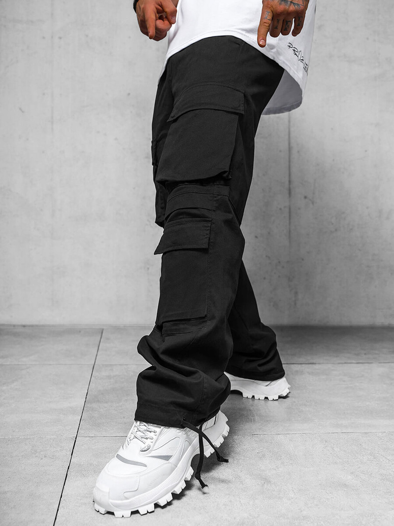 Pánske Nohavice Čierne OZONEE O/G3019Z