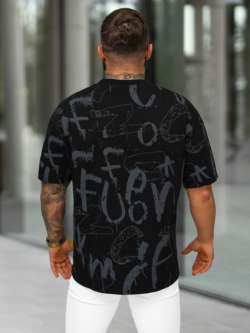 Pánske Tričko Čierne OZONEE O/YN2/621