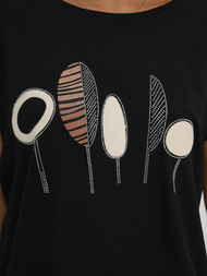 Dámske Tričko Čierne OZONEE JS/95T2566/3