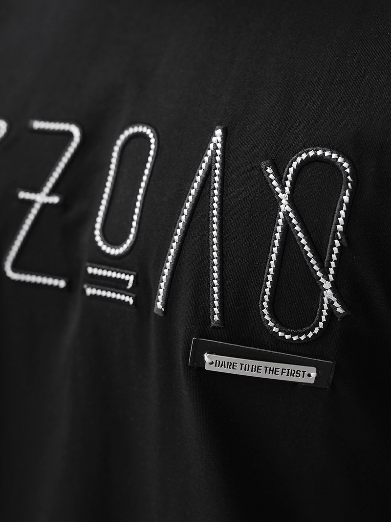 Pánske Tričko Čierne OZONEE O/QQ1185