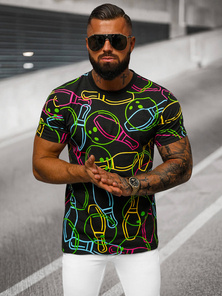 Pánske Tričko Čierne OZONEE O/T1272/3