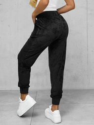 Dámske Velúrové Tepláky Čierne OZONEE JS/92K529/3