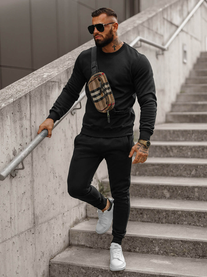 Pánska Tepláková Súprava Čierny OZONEE JS/68C10380/3Z