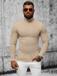 Pánsky sveter béžový OZONEE L/1596Z