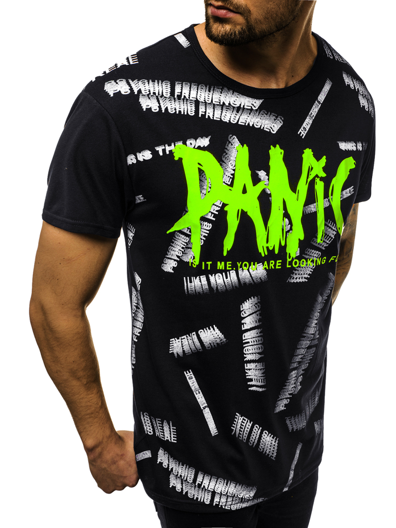 Pánske Tričko Čierne OZONEE JS/KS1998