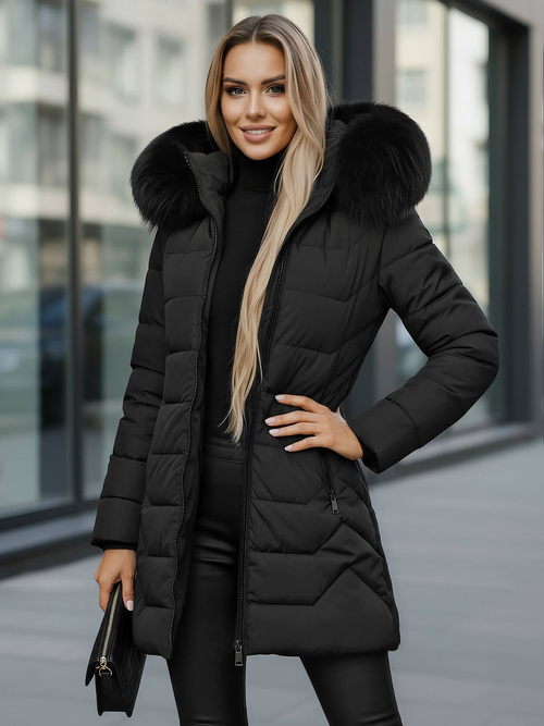 Dámska bunda čierna OZONEE JS/16M9121/392Z