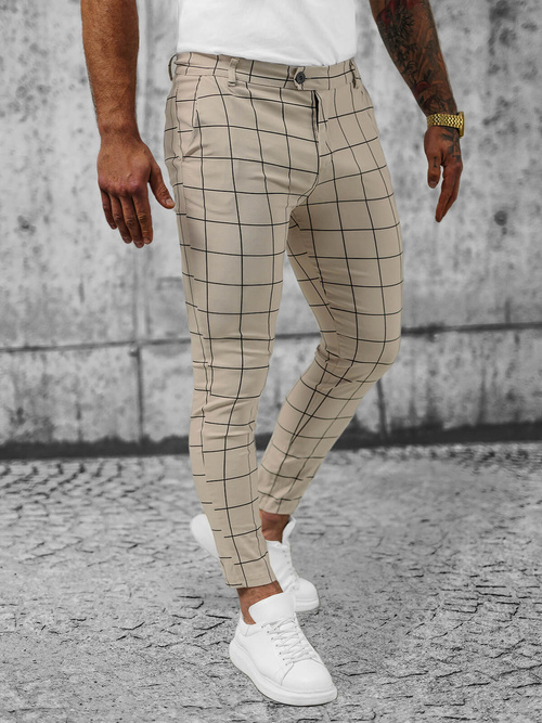 Pánske Chino Nohavice Béžové OZONEE O/P4009