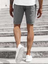 Pánske chino kraťasy grafitové OZONEE DJ/1011