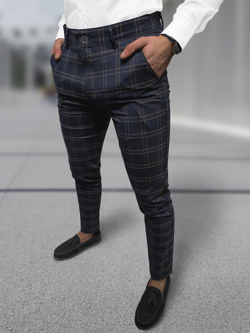 Pánske chino nohavice Námornícke Modré OZONEE DJ/5632