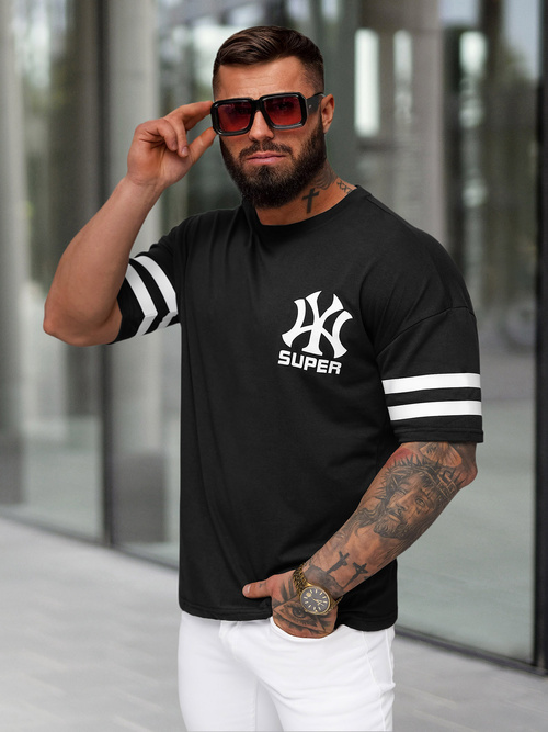 Pánske Tričko Čierne OZONEE JS/8B1372/3