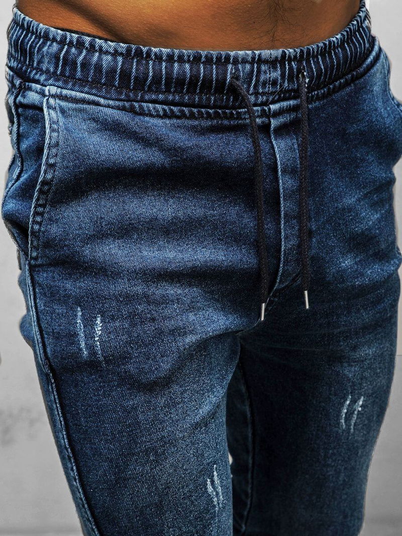 Pánske jogger rifle Tmavomodré OZONEE DJ/5672