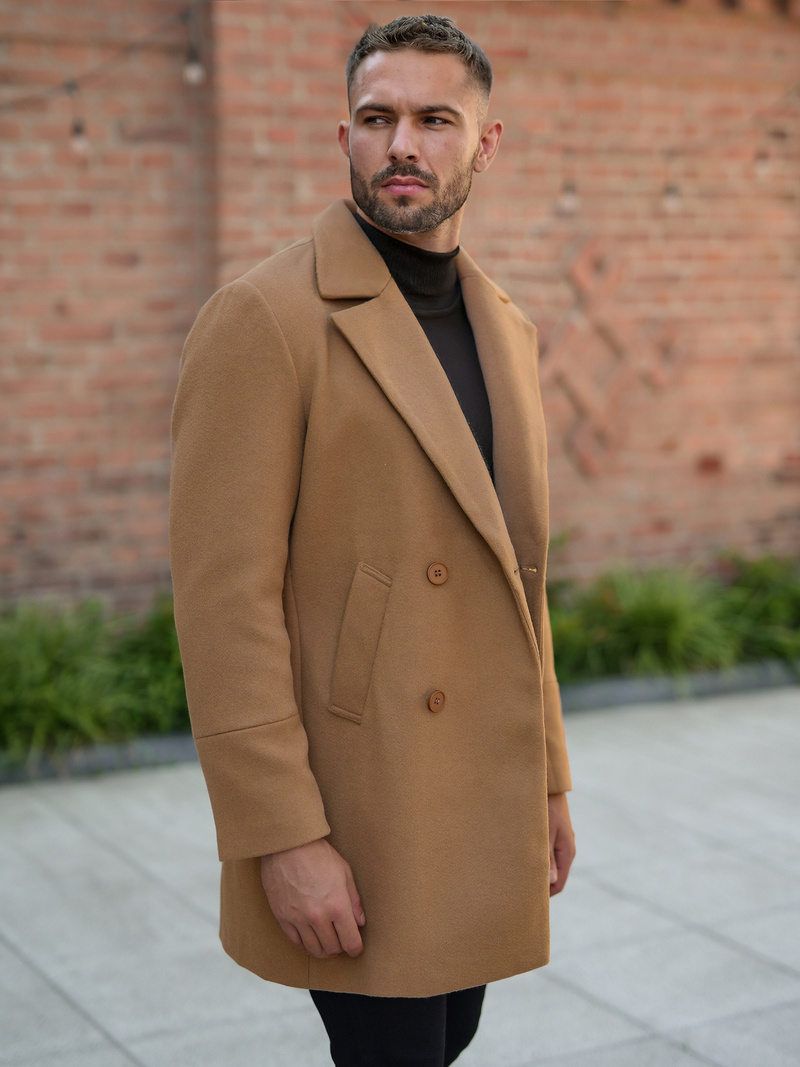 Pánsky kabát camelový OZONEE JS/11Z8269