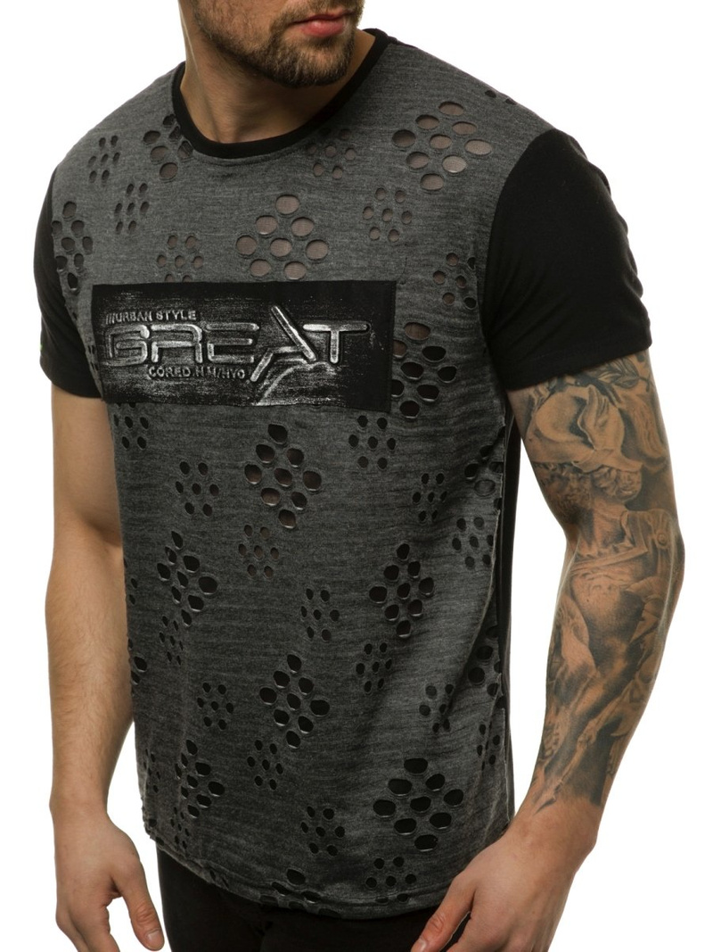 Pánske Tričko Čierne OZONEE JS/KS2083