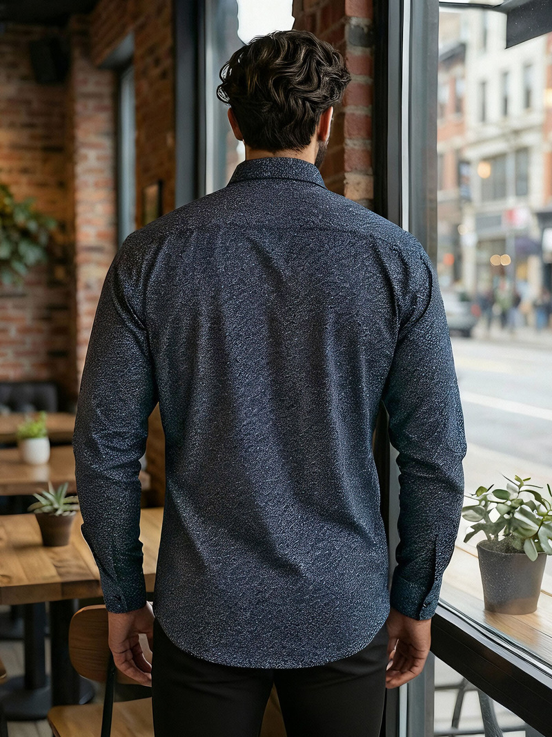 Pánska Košeľa Námornícka Modré OZONEE V/V186Z