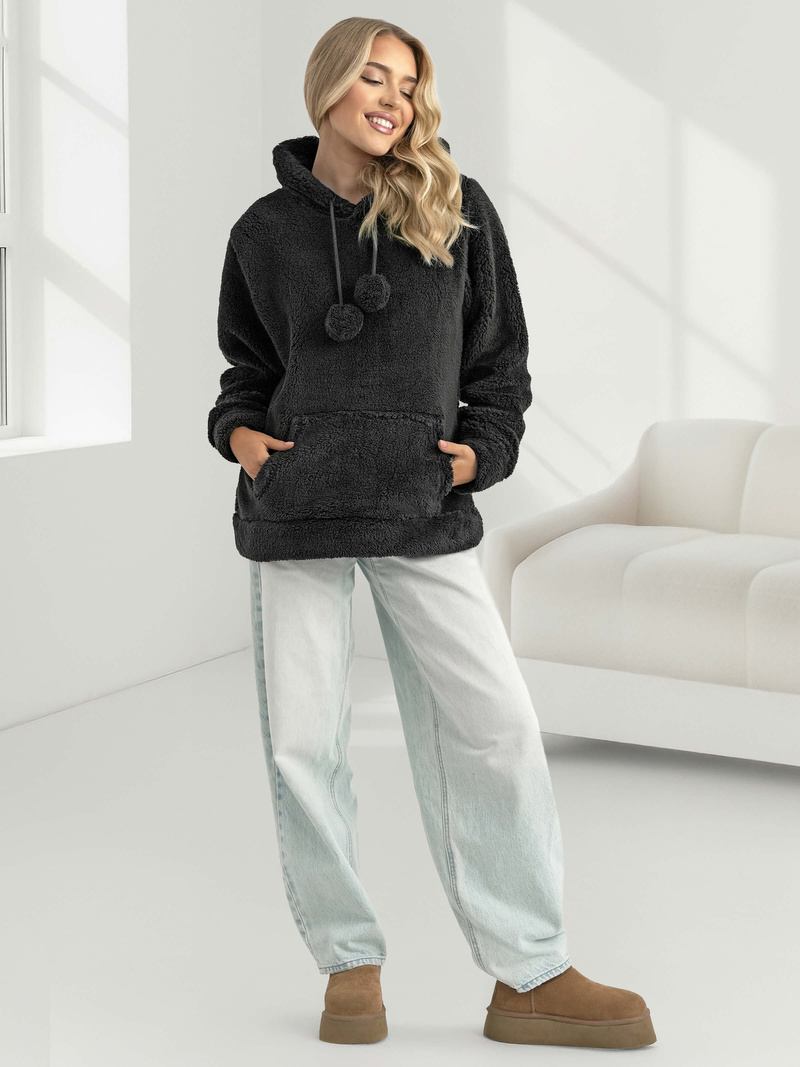 Dámska Mikina Čierna OZONEE JS/HH192/3