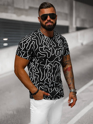 Pánske Tričko Čierne OZONEE JS/8T1198/3