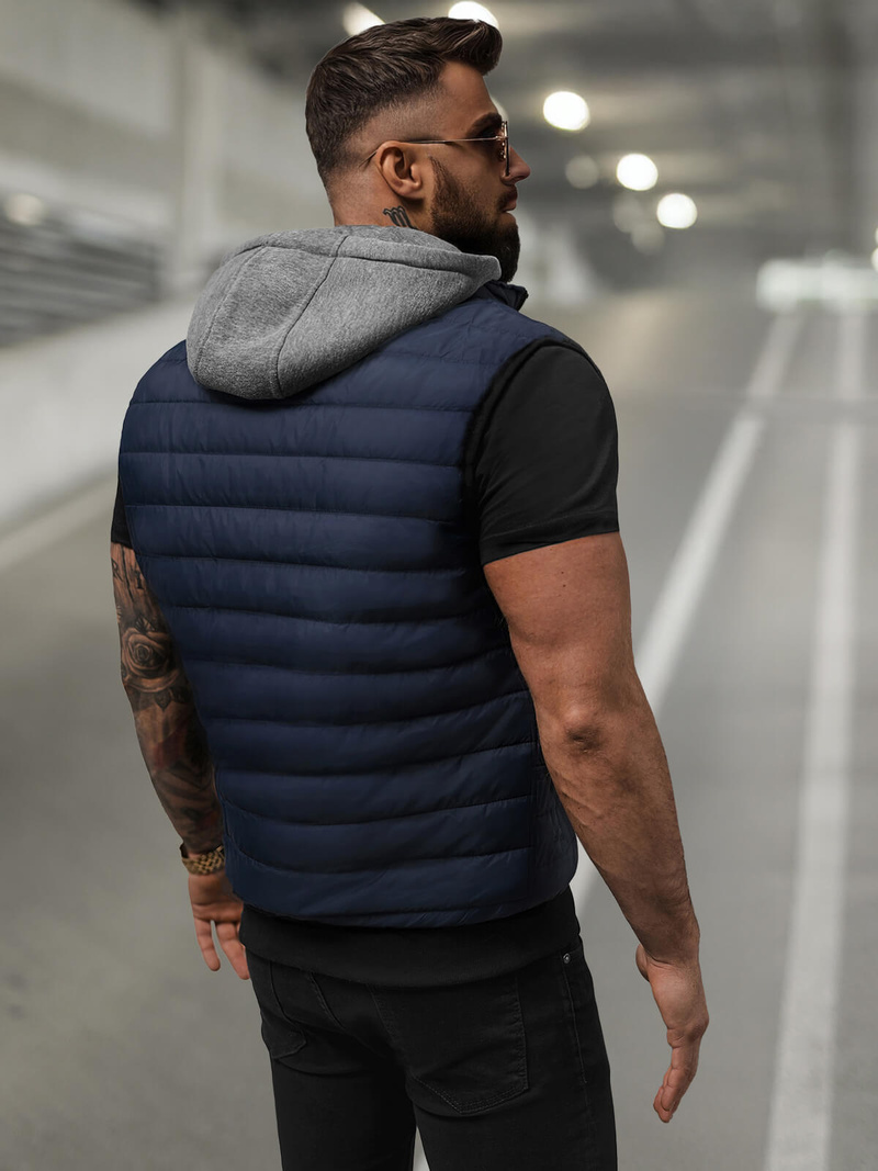 Pánska Vesta Námornícka Modrá OZONEE JS/8M983/215