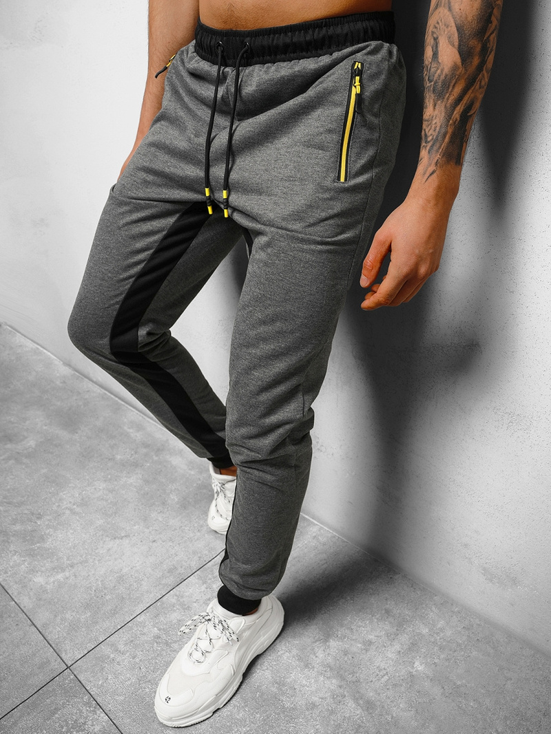 Pánske Tepláky Grafitové OZONEE JS/68K10357