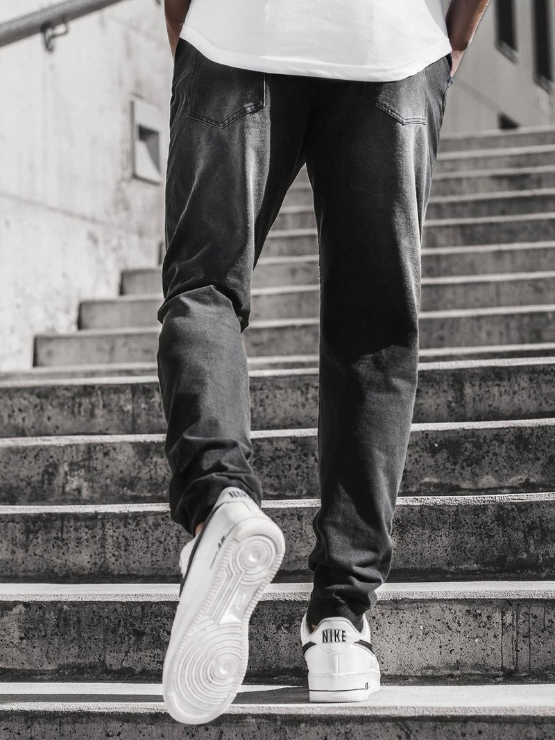 Pánske jogger rifle Čierne OZONEE JS/KK1103