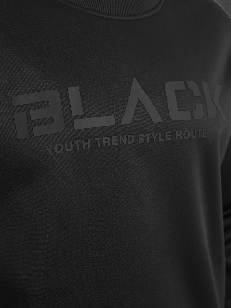 Pánska Mikina Čierna OZONEE JS/8B1992/3