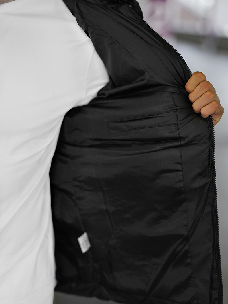 Pánska Bunda Čierna OZONEE JS/31M5005Z