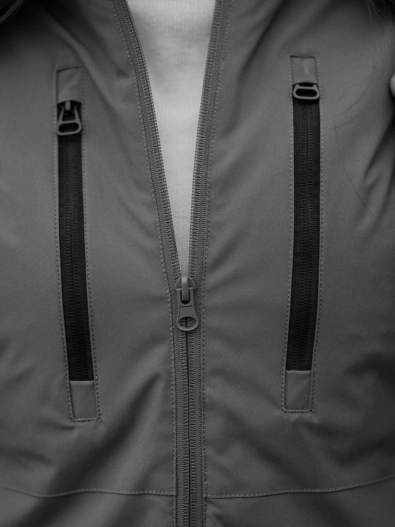 Dámska zimná Bunda Tmavo-sivá OZONEE JS/HH012/2Z