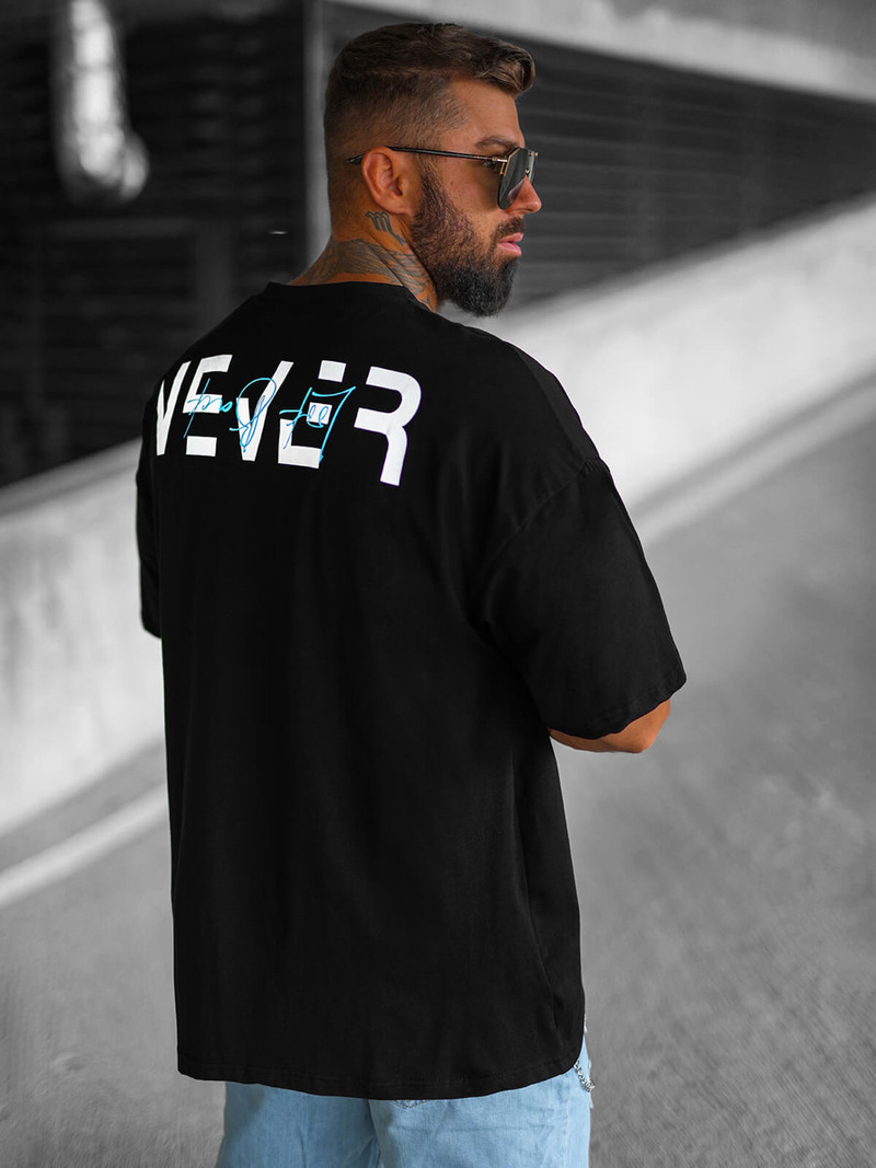 Pánske Tričko Čierne OZONEE O/3430