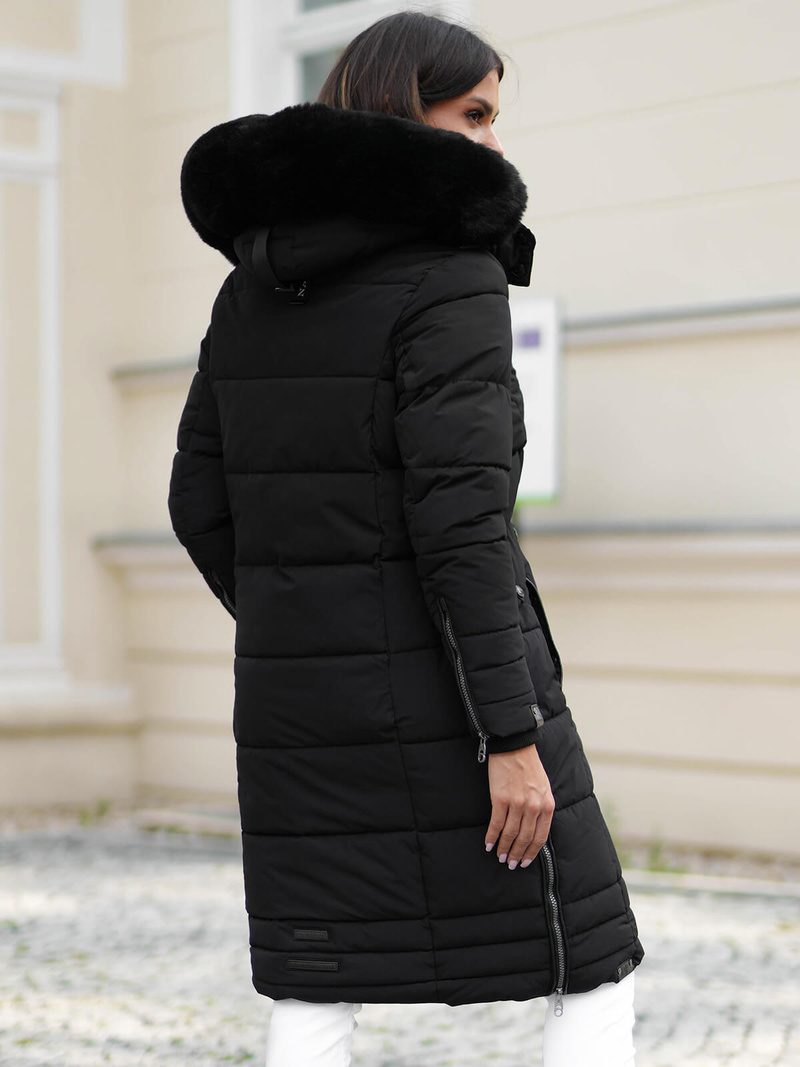Dámska bunda čierna OZONEE O/W377Z