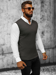 Pánsky Sveter Grafitové OZONEE NB/MM6005/3Z