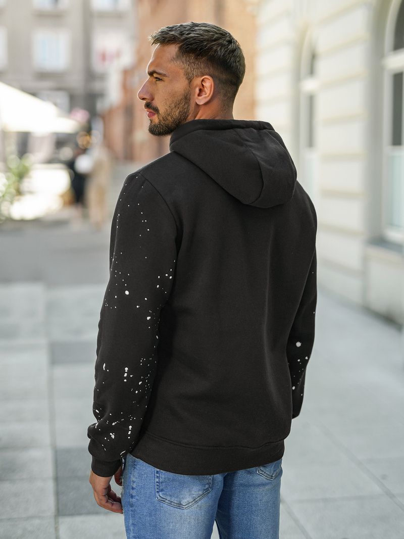 Pánska Mikina Čierna OZONEE JS/8B1737/3