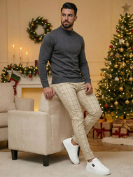 Pánske chino nohavice béžové OZONEE DJ/5522Z