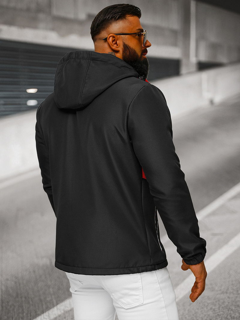 Pánska softshell Bunda Čierno-Červená OZONEE JS/HH022/1C