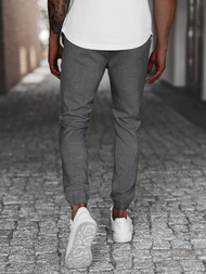 Pánske chino nohavice Tmavo-sivé OZONEE DJ/5539Z