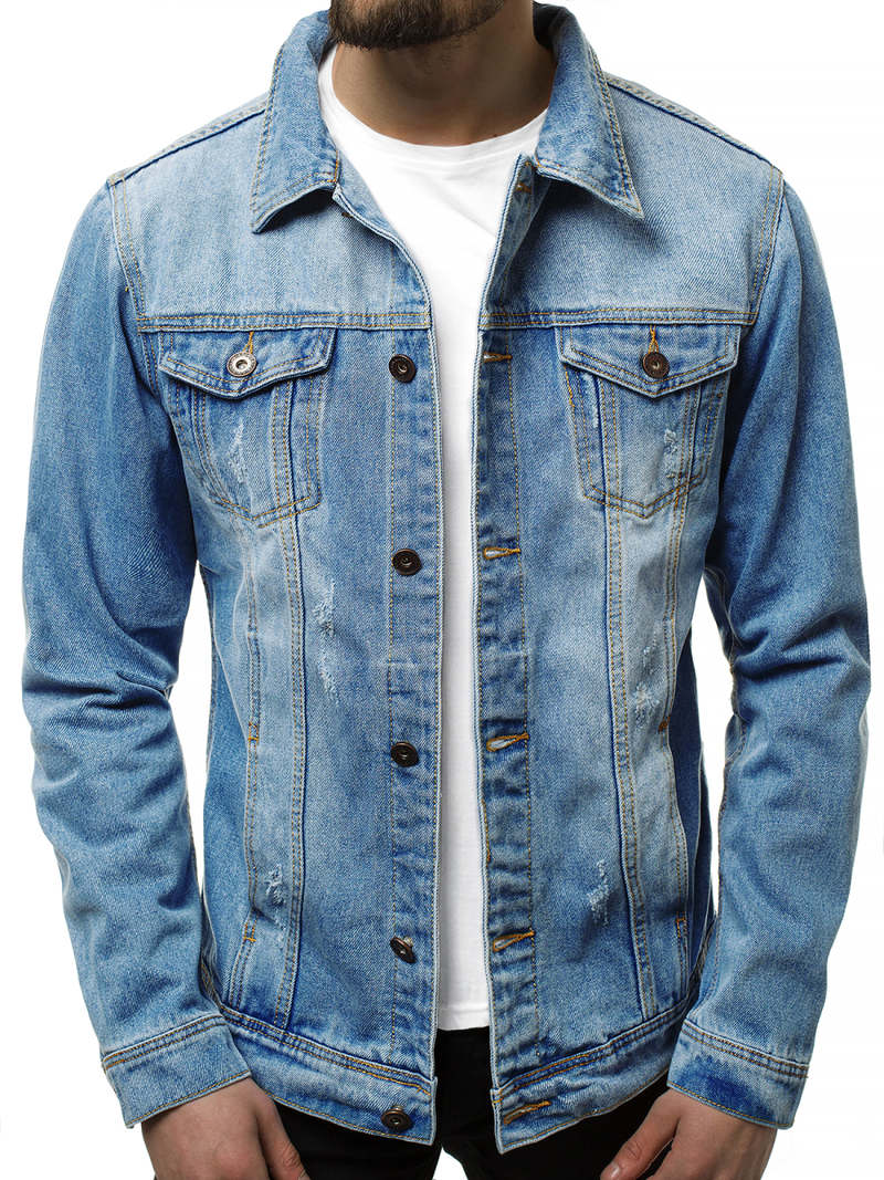 Pánska Riflová bunda Modrá OZONEE V/19276