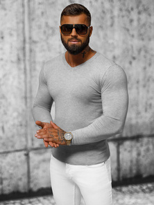 Pánsky Sveter Sivý OZONEE NB/MMB601/2Z