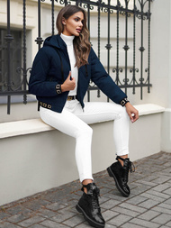 Dámska Bunda Námornícka Modré OZONEE JS/16M9086/215Z