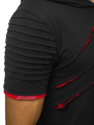 Pánske Tričko Čierno-Červený OZONEE O/1187XZ