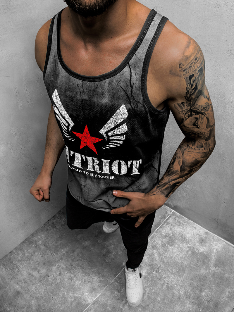 Pánske tielko Čierne OZONEE JS/SS11056Z