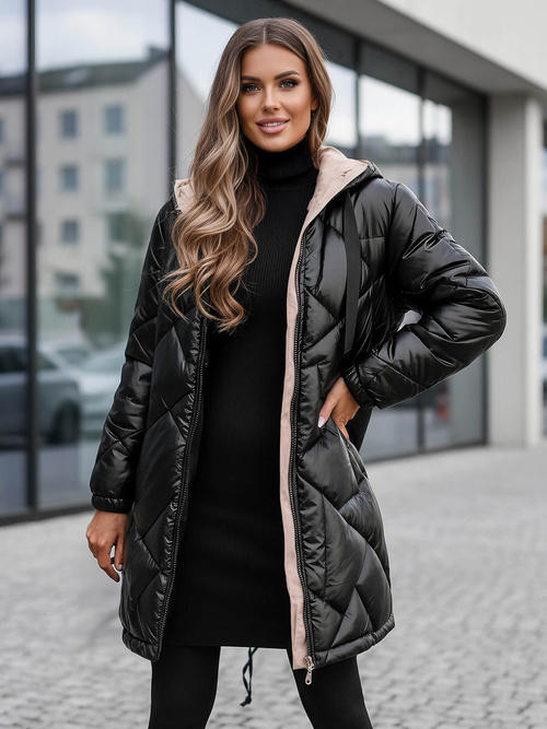 Dámska bunda čierna OZONEE JS/5M3189/392Z