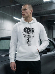 Pánska Mikina Biela OZONEE JS/65B3907/1Z