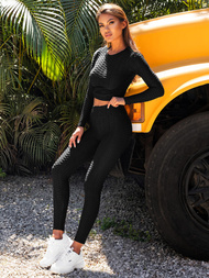 Dámska dvojdielna tepláková súprava Čierna OZONEE O/22060Z