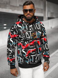 Pánska Mikina Čierna OZONEE JS/8B1233/3